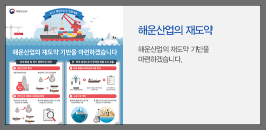 해운산업의 재도약 / 해운산업의 재도약 기반을 마련하겠습니다.