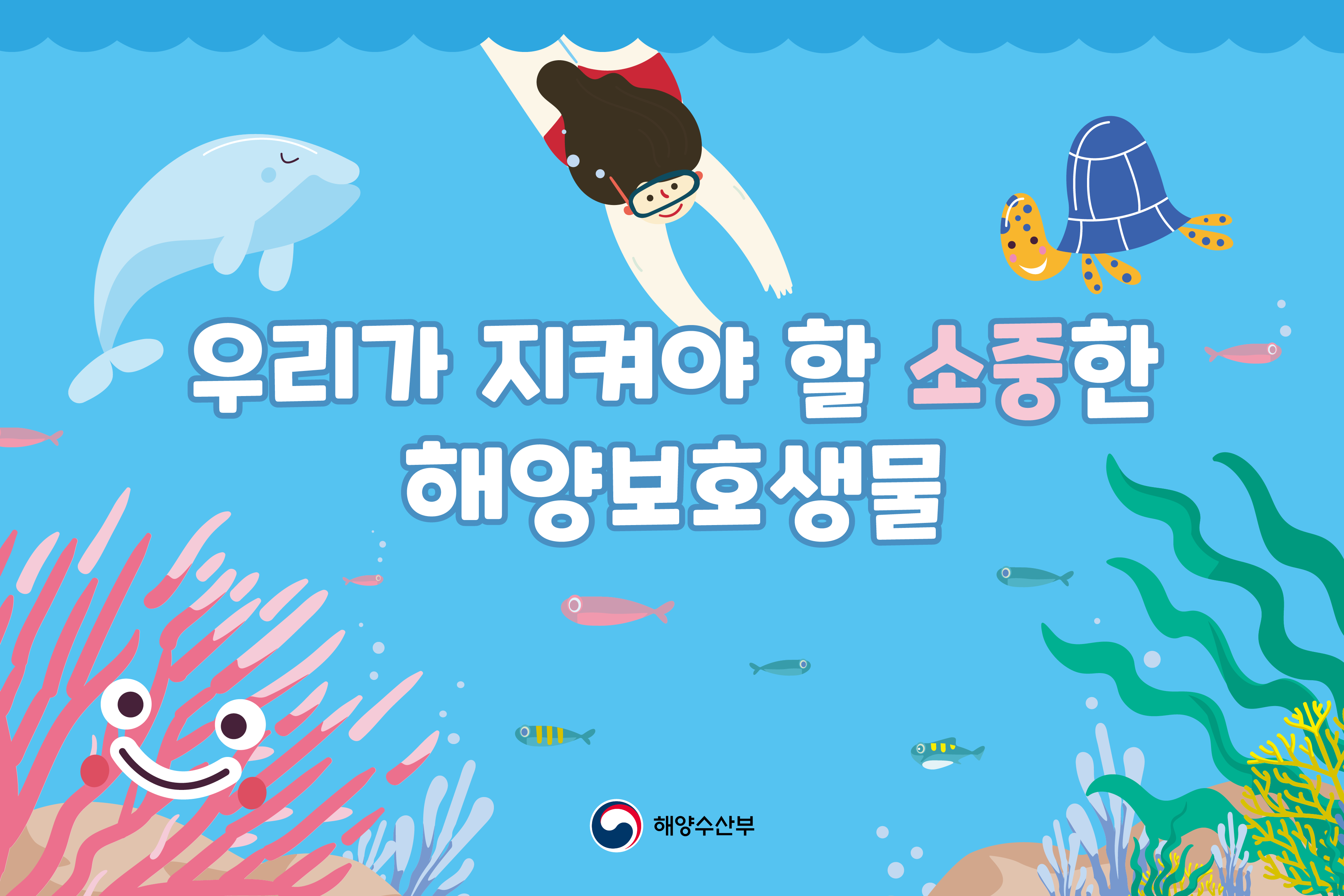 우리가 지켜야 할 소중한 해양보호생물
해양수산부
