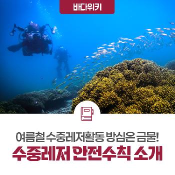 수중레저 안전수칙 소개