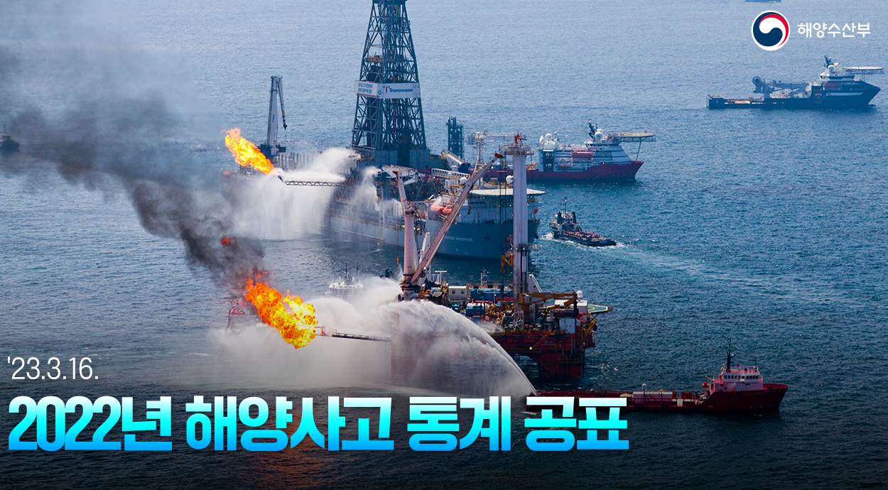 해양해수부 23.3.16
2022년 해양사고 통계 공표