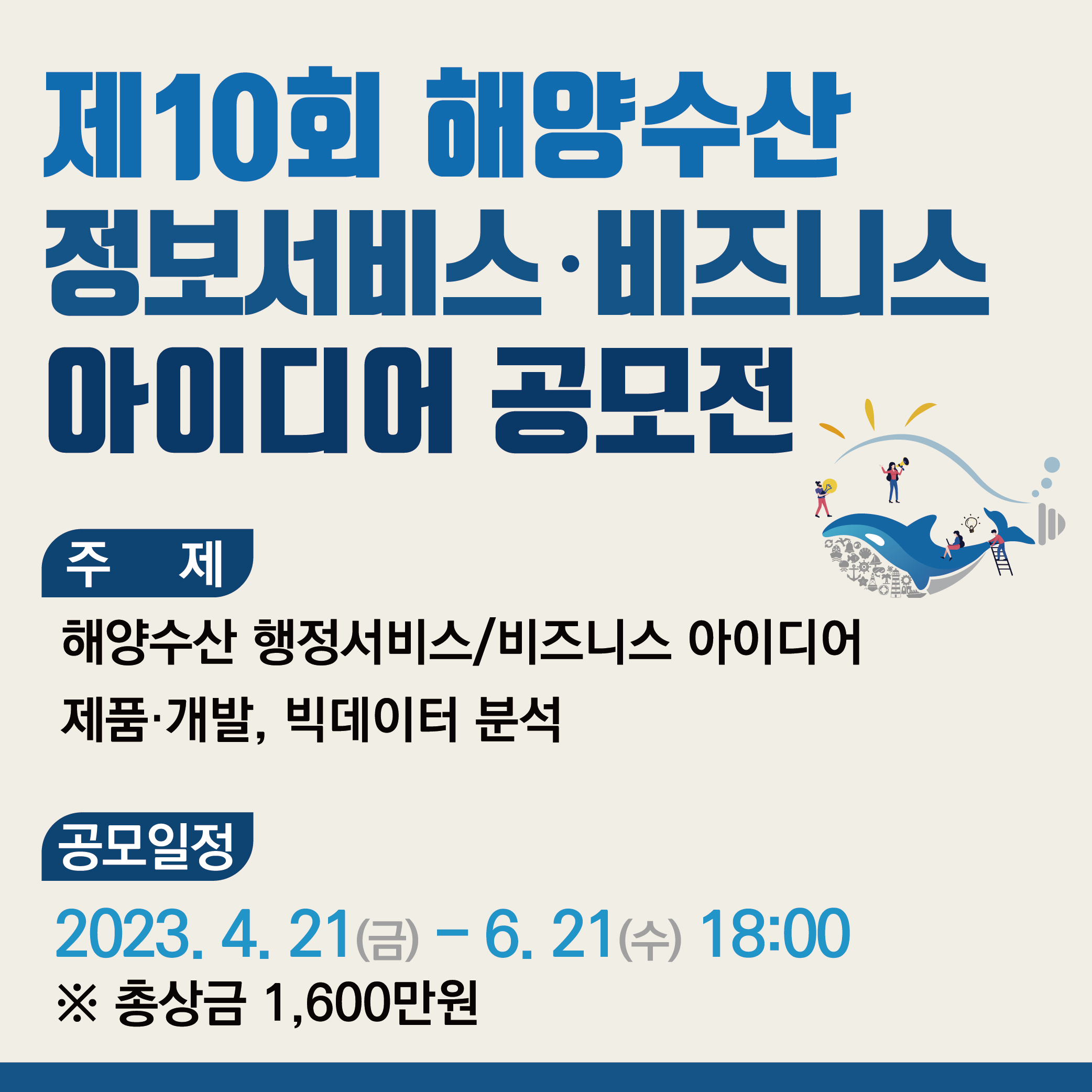 제10회 해양수산 정보서비스&middot;비즈니스 아이디어 공모전 개최
